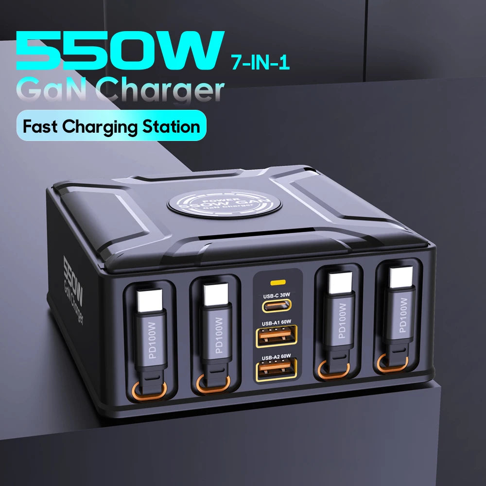 550W 7-in-1 GaN Fast Charging Station
