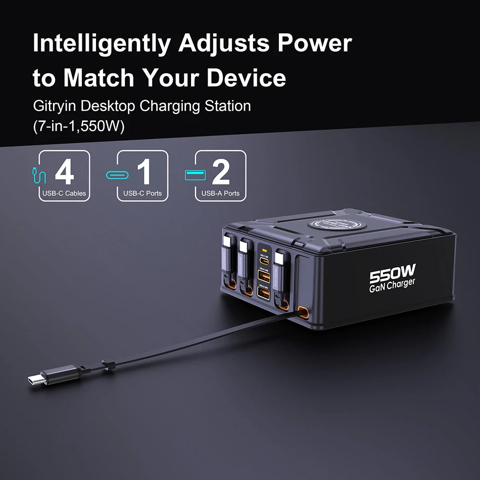 550W 7-in-1 GaN Fast Charging Station