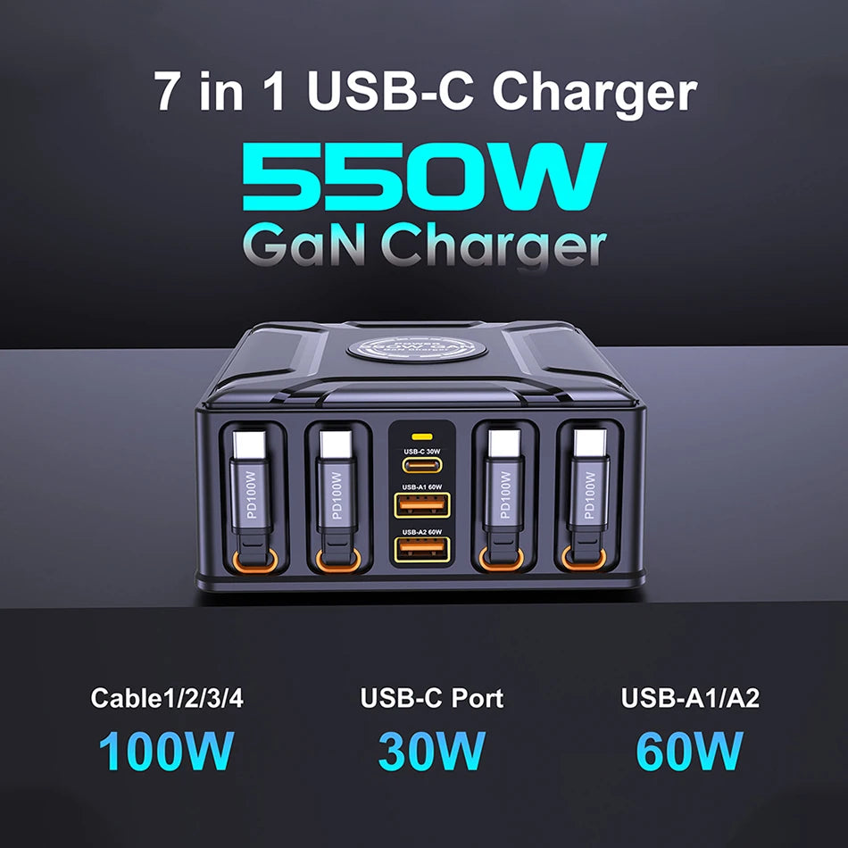 550W 7-in-1 GaN Fast Charging Station