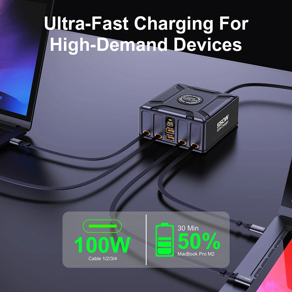 550W 7-in-1 GaN Fast Charging Station